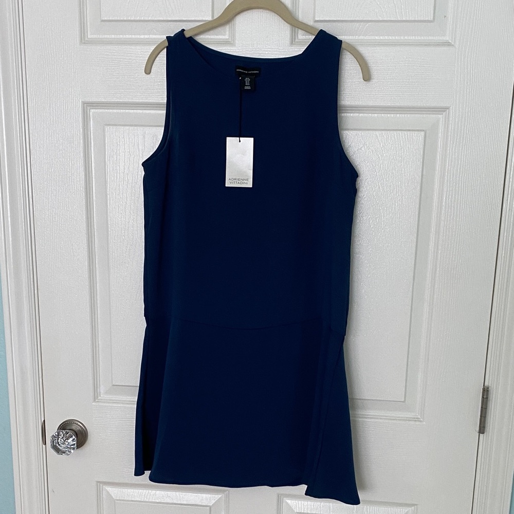 Adrienne Vittadini Navy Sleeveless Dress